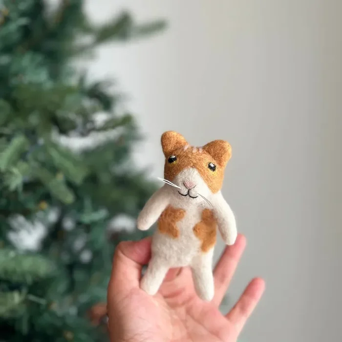 Felt Finger Puppet: “Curly ” The Ginger Cat