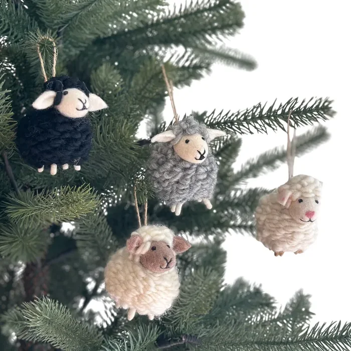 Felt Ornament – Fluffy Sheep