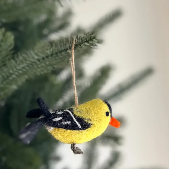 Felt Ornament – Goldfinch