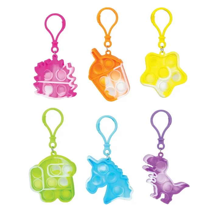 Fidget Poppers Keychain – 100 Per Bag