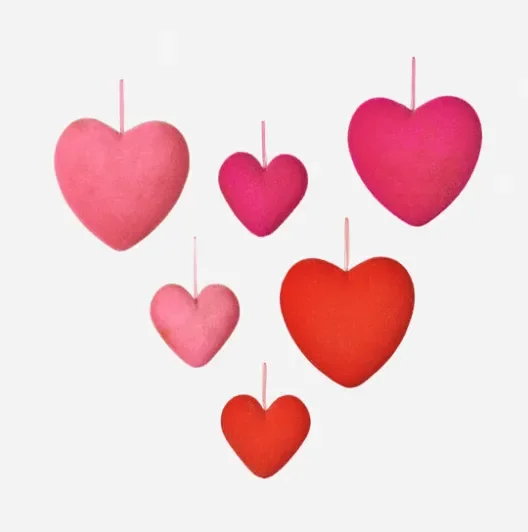 Flocked Heart, Medium 9 “