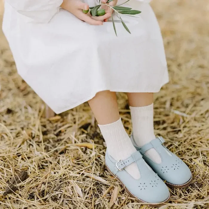 Flora T-strap – Pale Blue