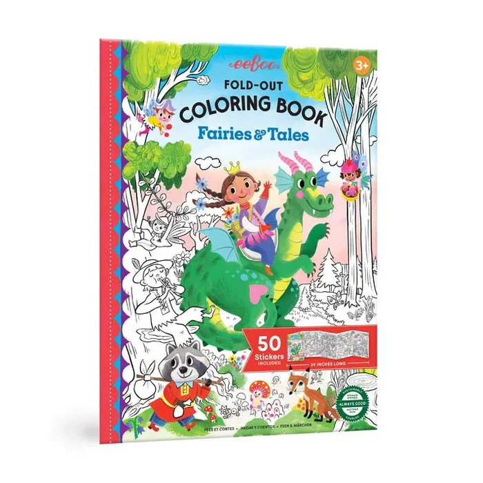 Fold-Out Coloring Book, Fairies and Tales