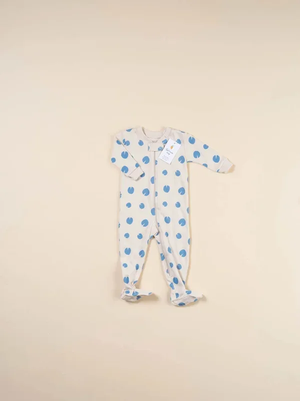 Footed Pajama – Pima Cotton Lotus Leaves