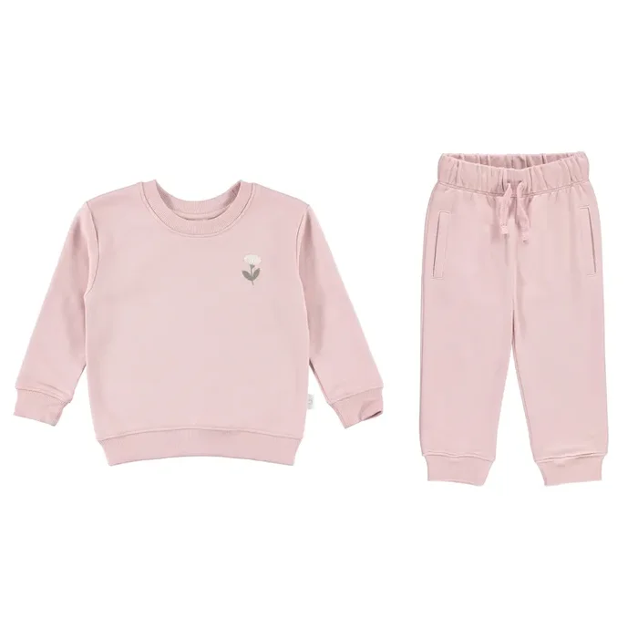 French Terry Set – Flower / Dusty Pink