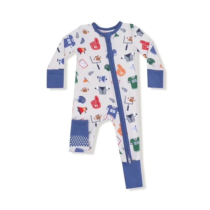 Game Day – Grey – 2 Way Zipper Romper