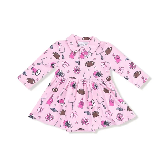Game Day – Pink – L/S Polo Bodysuit Dress
