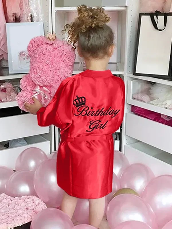 Girls Birthday Girl ” Satin Robe