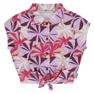 GIRLS BLOUSE SHORT SLEEVE LILAC