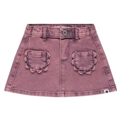 GIRLS COLORED DENIM SKIRT