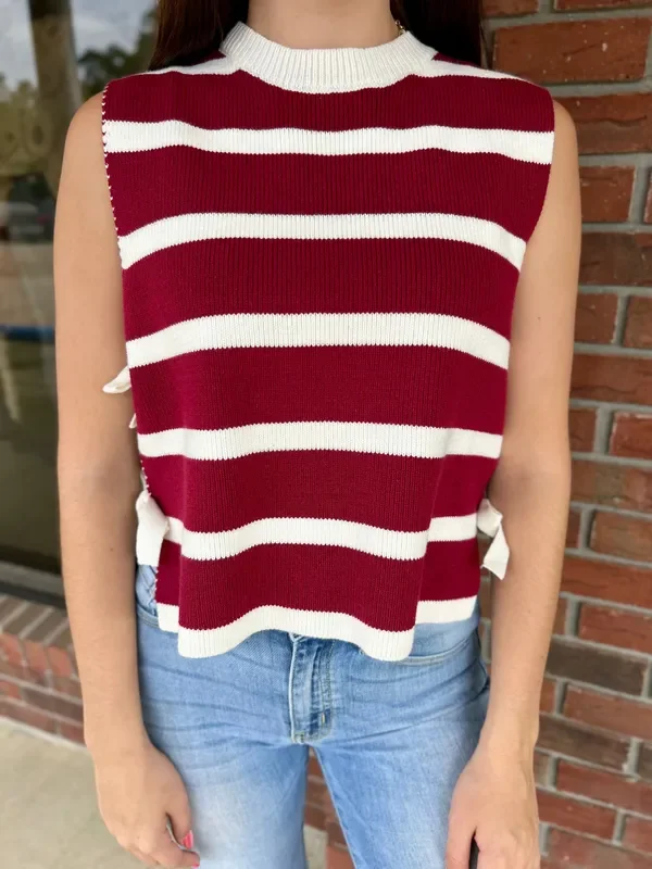 Go Dawgs Stripe Sweater Vest
