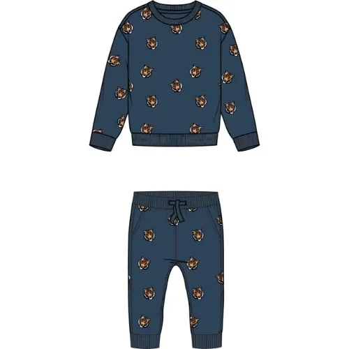 GO TIGERS PRINT NAVY SWEATSHIRT & PANT