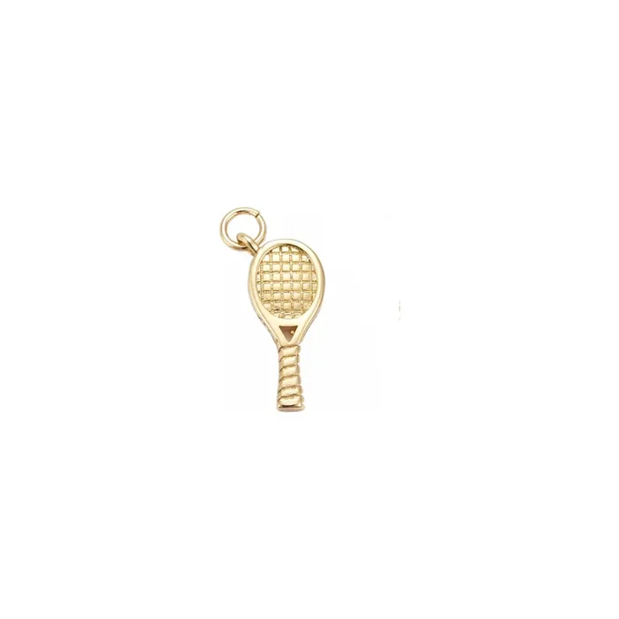Gold Tennis Racket Charm