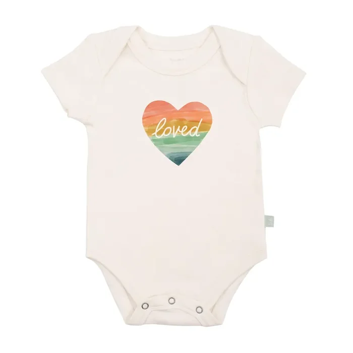 Graphic Bodysuit | Loved Rainbow Heart