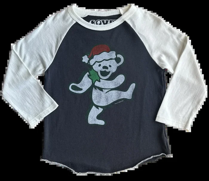 Grateful Dead Santa Bear Recylced Raglan