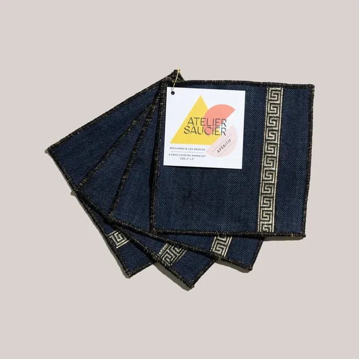 Grecian Cocktail Napkins | Set Of 4