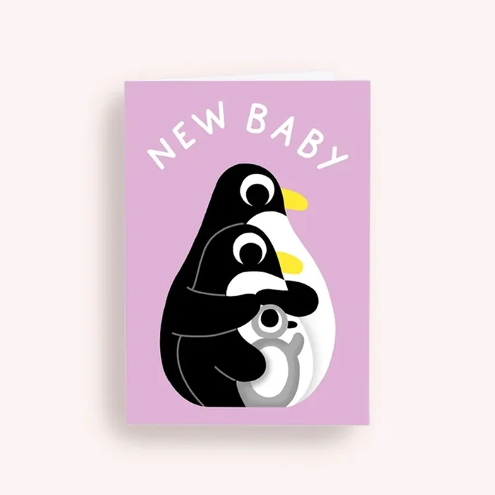 Greeting Card – New Baby Penguins