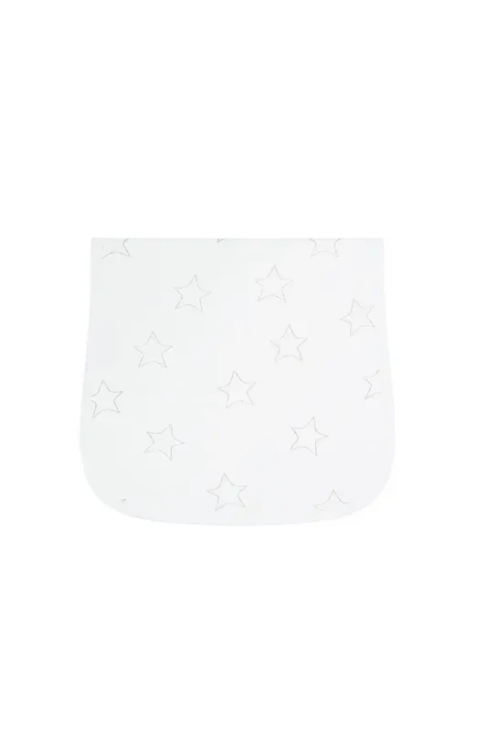 Grey Stars Print Burp Cloth