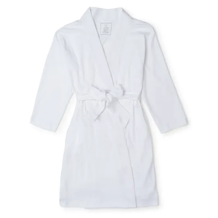 Gwen Girls’ Pima Cotton Spa Wrap – White