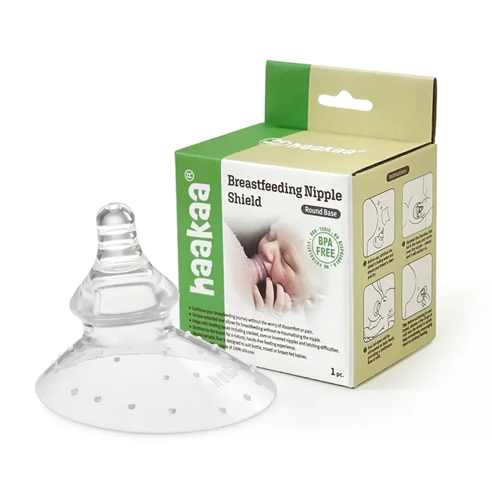 Haakaa Silicone Breastfeeding Nipple Shield, Round Shape