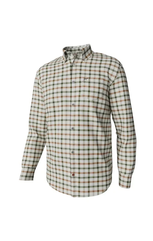 Hadley Luxe Long Sleeve Button Down – Burke Tattersall, Harvest