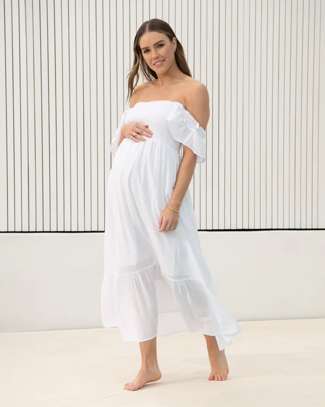 Hail Spot Dress White