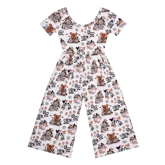 Halloween At The Park Wide Leg Jumpsuit