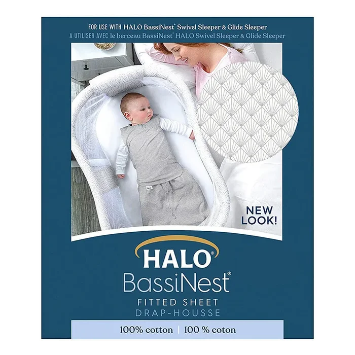Halo Bassinest Sheet, 100% Cotton, Plume