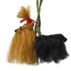 Hand Knit Alpaca Wool Christmas Ornament – Yorkie Dog