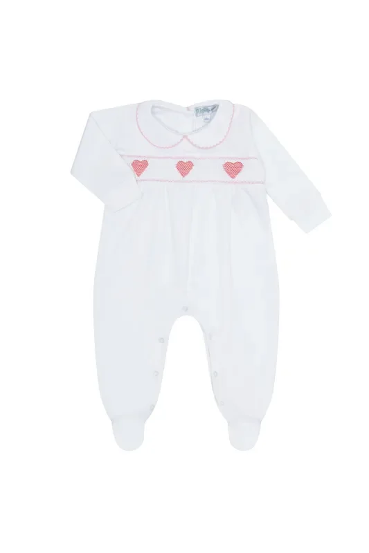 Heart Smocked Footie