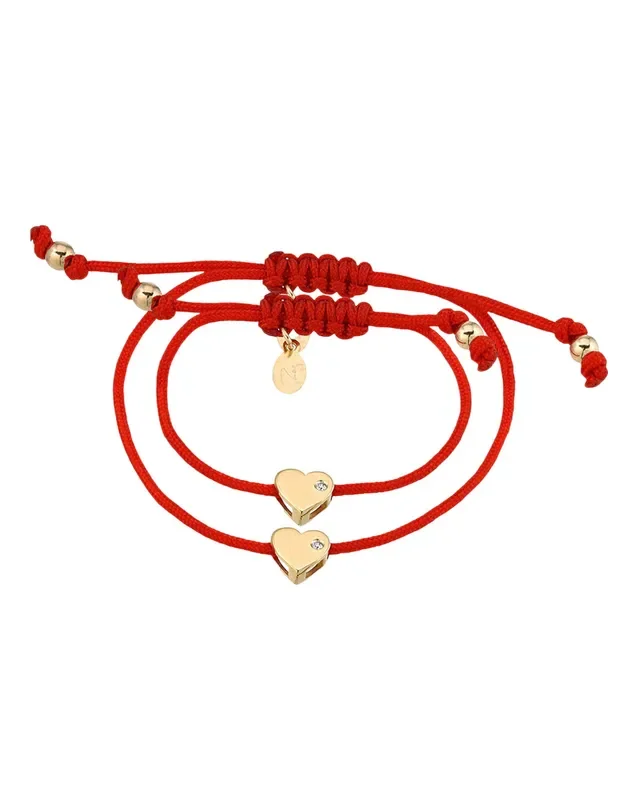 Heart With Diamond Fortune Bracelets – Mommy + Me