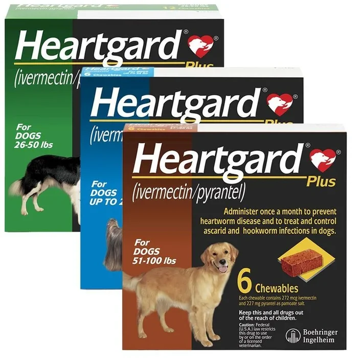 Heartgard Plus Chewables for Dogs (ivermectin/pyrantel)