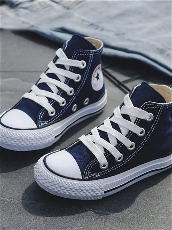 High Top Canvas Sneakers By Liv and Mia