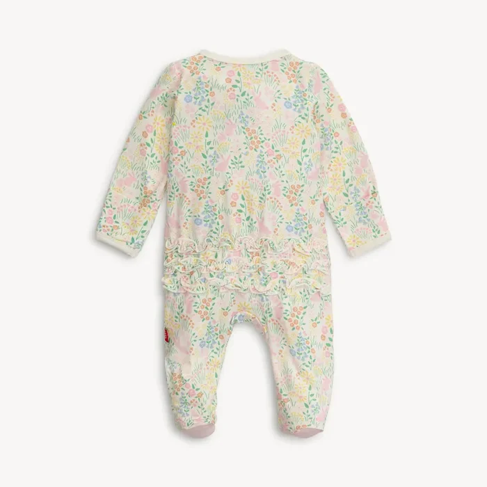 Hoppy Garden Modal Footie with Ruffle