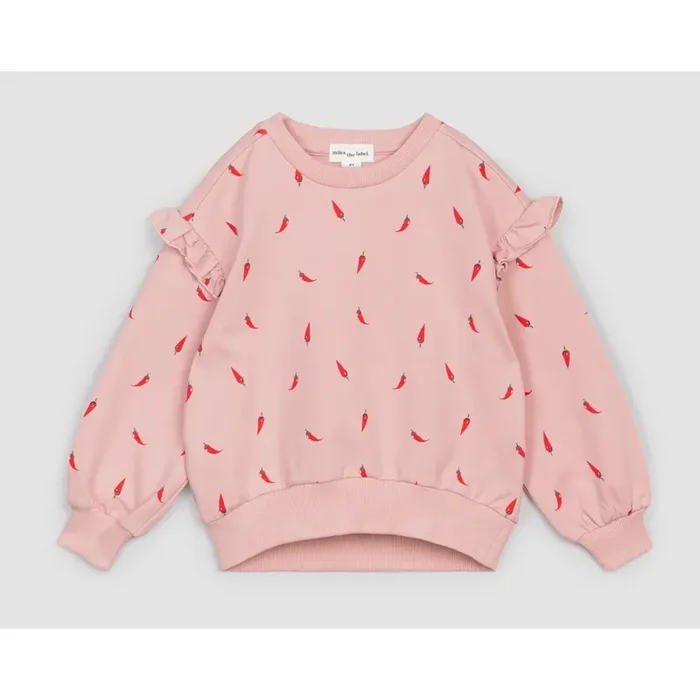 Hot Pepper Print Sweatshirt