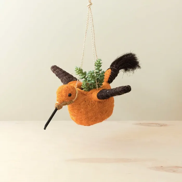 Hummingbird Planter – Coco Coir | Likha X Gilded Frond Clay + Textiles