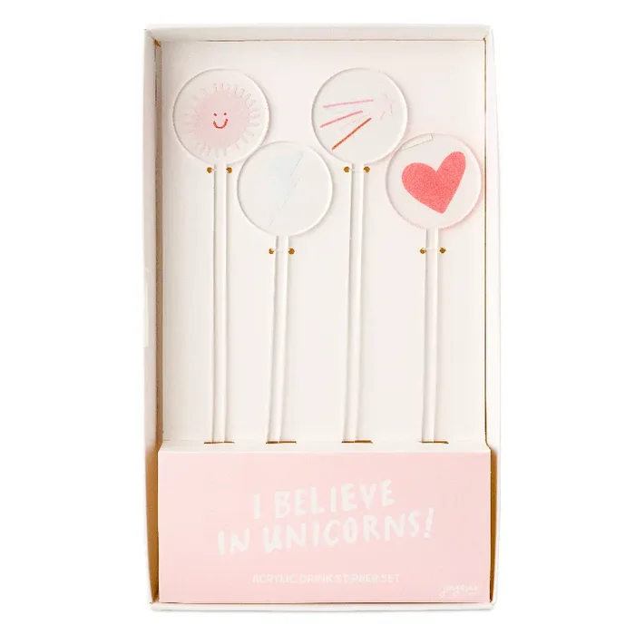 I Believe In Unicorns Acrylic Drink Stirrers