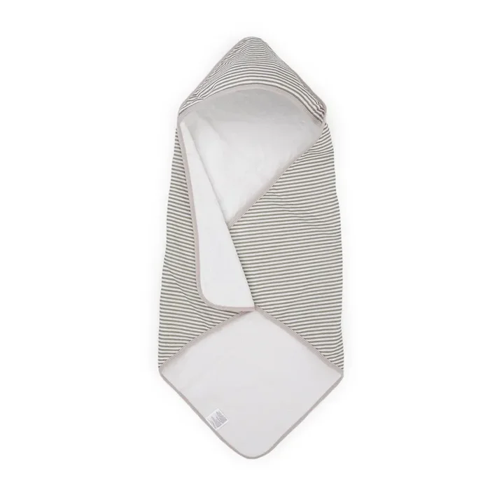 Infant Hooded Towel – Grey Stripe