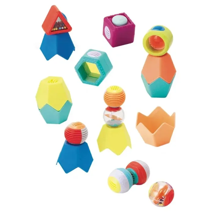 Infantino – Balls, Blocks & Cups Stack & Link Playset