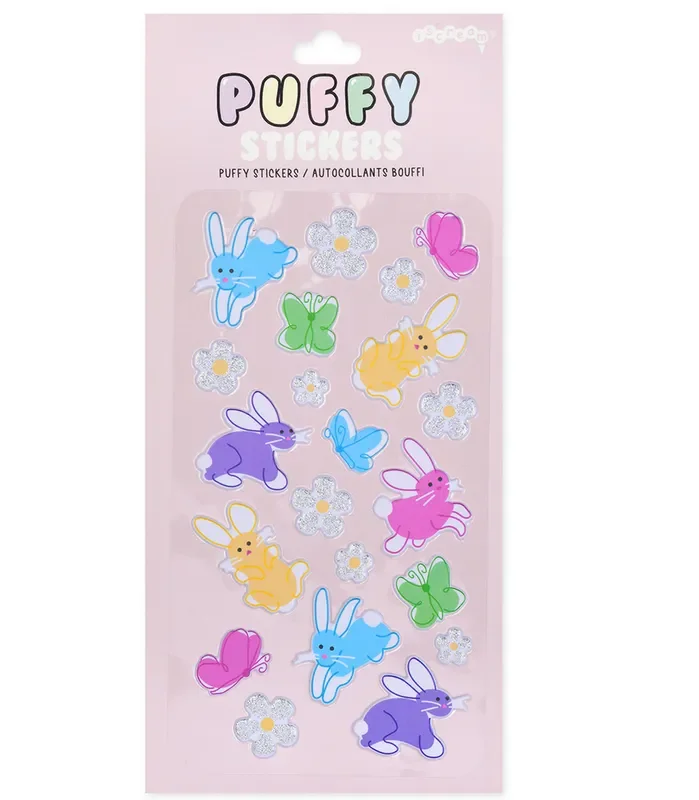 Iscream | Butterfly Bunnies Puffy Glitter Stickers