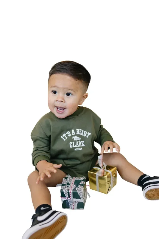 It’s A Beaut Clark Christmas Sweatshirt Romper