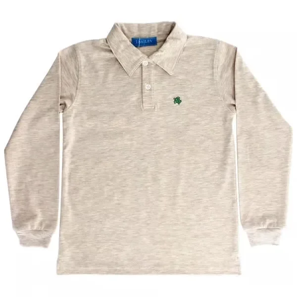 J. Bailey Oatmeal Long Sleeve Polo