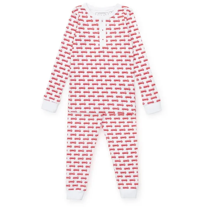 Jack Boys’ Pajama Pant Set – Fire Truck Red