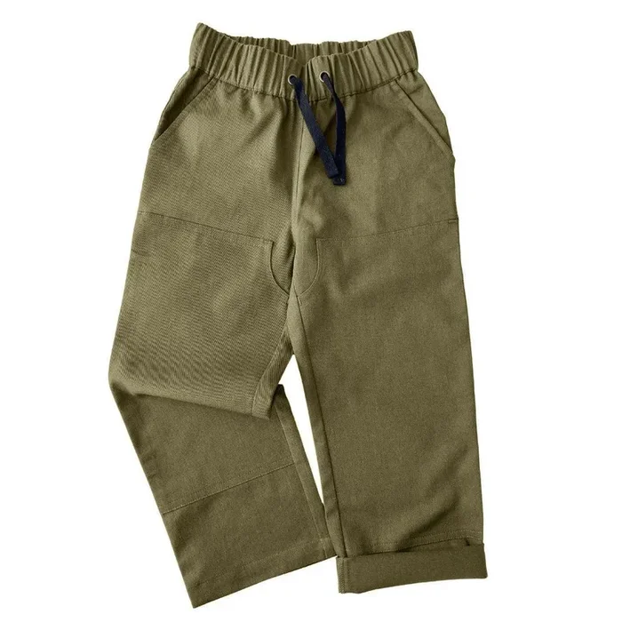 Jackalo Organic Cotton Twill Jules Pants for Kids – Dark Olive