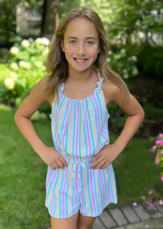 James & Lottie- Daphne Romper, Stripe Knit