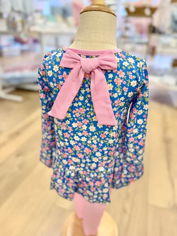 James & Lottie Knit Fall Floral Peggy Peplum Set