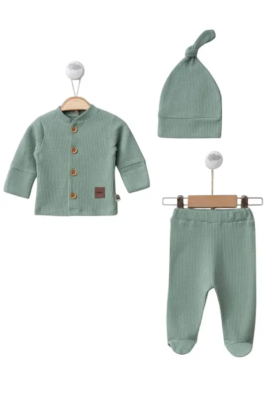 Jasper Baby Green Clothes Set – 3 Pcs