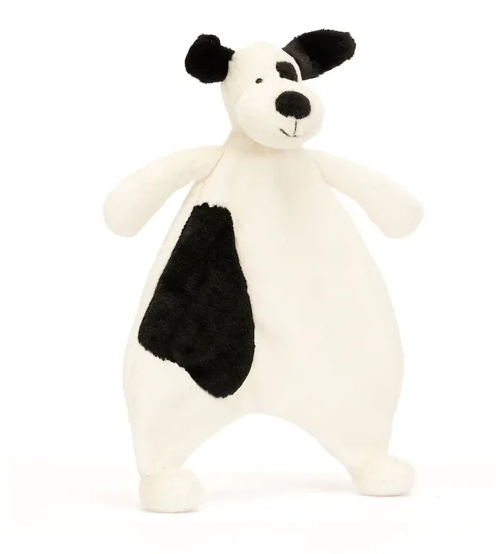 Jellycat | Bashful Black & Cream Puppy Comforter