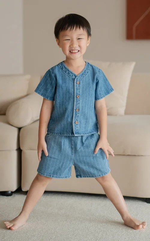 Jordyn Denim Kids Two Piece Set