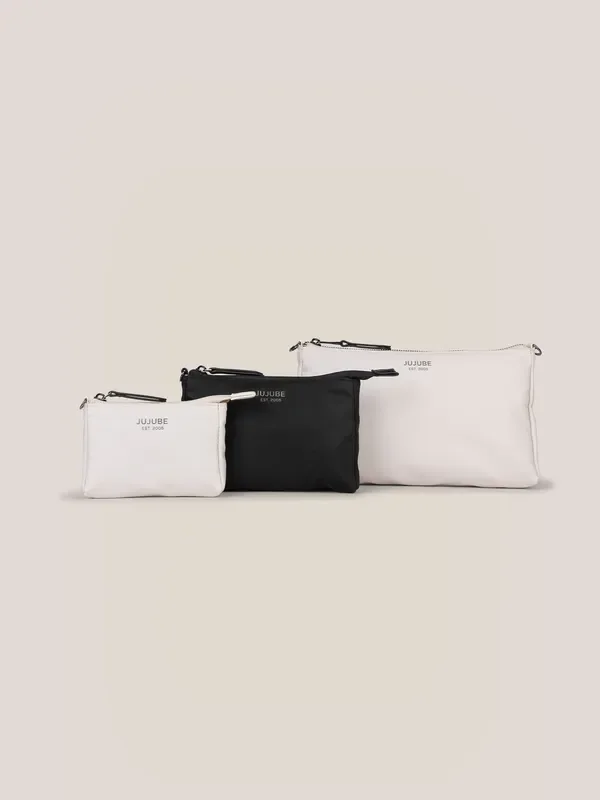 JuJuBe Witney Carson 3-piece Pouch Set – Cloud & Black